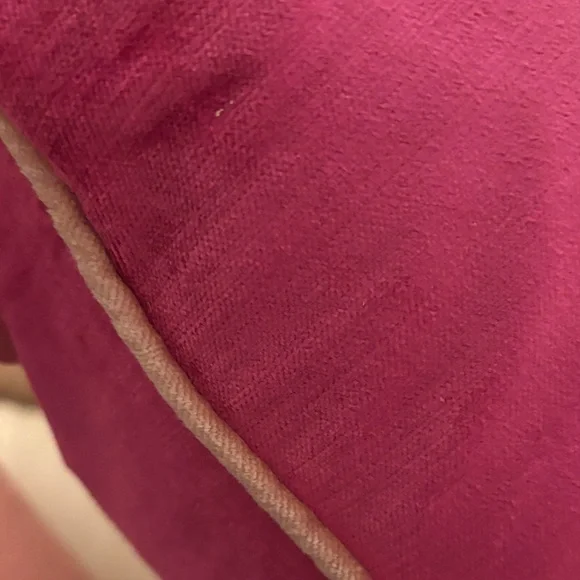 Anthropologie Pink velvet Accent Pillow - Picture 2 of 5